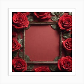 Frame With Roses 22 Art Print