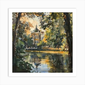 Vondelpark Amsterdam Series. Water Colour Art Print