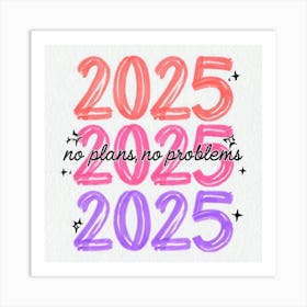 2025 Plans No Problems Art Print