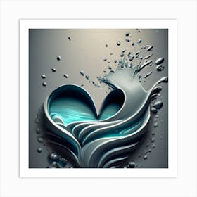 Gray color resembles a heart-shaped wallpaper 4 Art Print