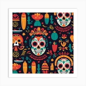 Mexican Skulls 9 Art Print
