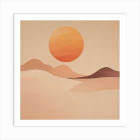 Sunset In The Desert 37 Art Print