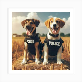 Police Dogs Art Print