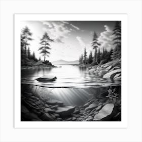 Black And White Painting 1 Art Print