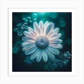 Daisy Flower Macro shot Art Print