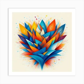 Abstract Flower Painting Art Print