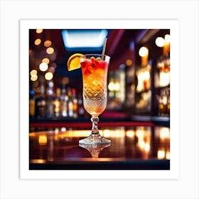 Cocktail At The Bar 3 Art Print