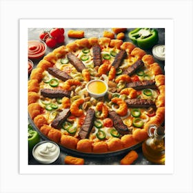 Pizza With Toppings 1 Art Print