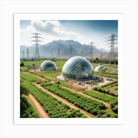 Futuristic Greenhouses Art Print