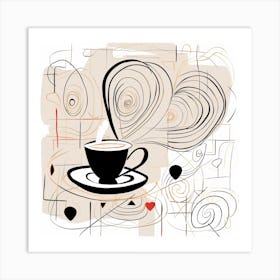 Coffee Love Illustration 3 Art Print