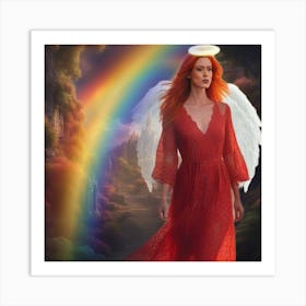 Angel Of The Rainbow Art Print