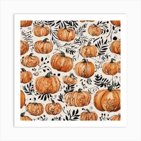 Pumpkins Pumpkin Painting Inspo ( Bohemian Design ) Art Print