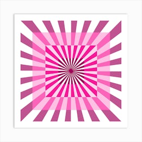 Abstract Pink Rays Of Light Art Print