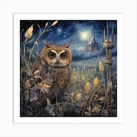 Magical Guardian Owl Art Print Art Print