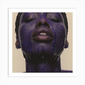 Purple Face Art Print