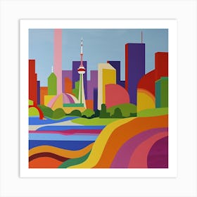 Abstract Travel Collection Toronto Canada 7 Art Print