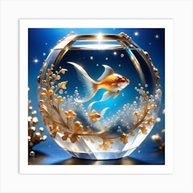 Goldfish In A Glass Bowl Art Print