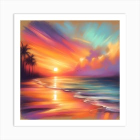 Sunset Painting Art Print