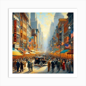 New York City Street Scene 1 Art Print