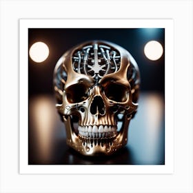 Mechanical Skull Art Print