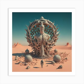 Man In The Desert 183 Art Print