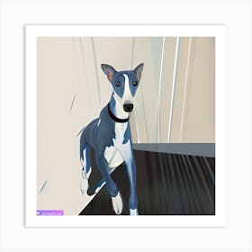 Blue whippet paint Art Print