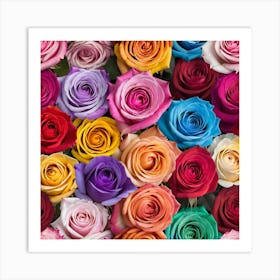 Colorful Roses 1 Art Print