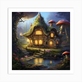 Fairy House In The Forest 1 Art Print