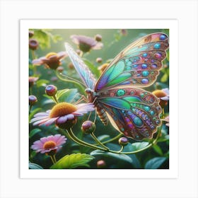 Butterfly In The Garden 2 Art Print