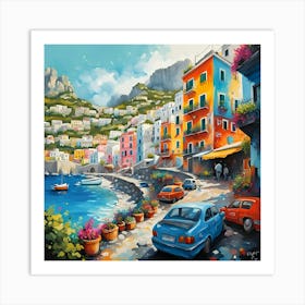 A Vista Of Italy's Coastal Gem Art Print