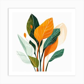 Abstract Leaves 40 Art Print