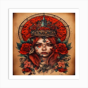 Woman In A Crown Art Print