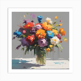 Bouquet Of Flowers Art Print