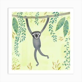 Gibbon in the Jungle Art Print