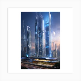 Futuristic City Art Print