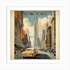 Vintage Travel Poster New York Art Print 3 Art Print