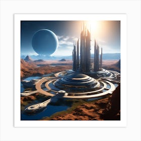 Futuristic City 186 Art Print