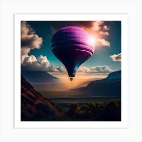 Hot Air Balloon In The Sky Art Print