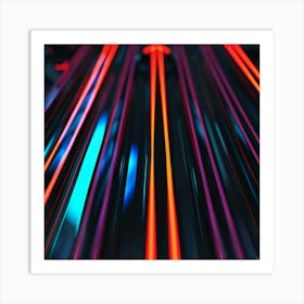 Abstract Neon Lights Art Print