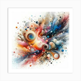 Abstract colorful spots 1 Art Print