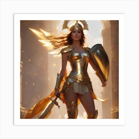 Golden Warrior Art Print