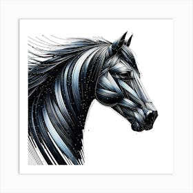 Horse Head Abstraction Art Print