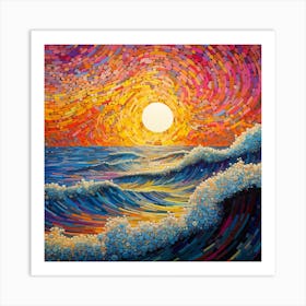 Sunset On The Ocean Art Print