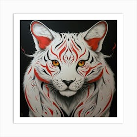 White Tiger Art Print