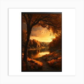 Autumn Sunset Art Print