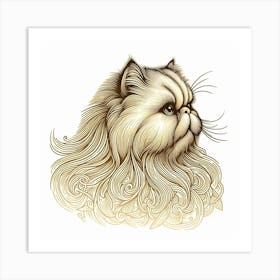 Feline Cat Creative Artwork Illustration 91 Art Print