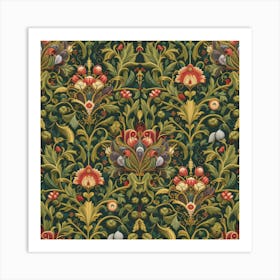 William Morris Inspired Artwork Art Print