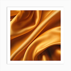 Golden Silk Background Art Print