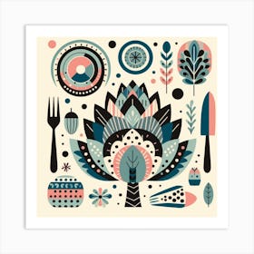 Scandinavian style, Artichoke 2 Art Print