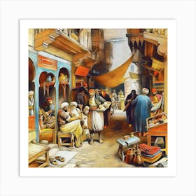 Arabic Street Scene Art Print